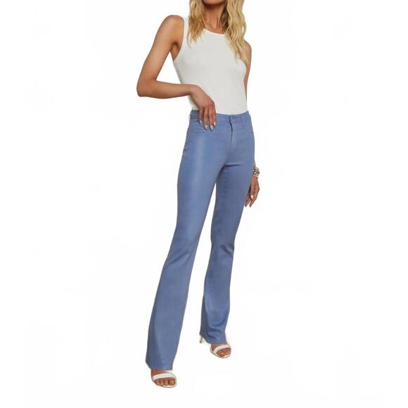 NEW L'AGENCE ruth coated straight-leg jean in wild wind